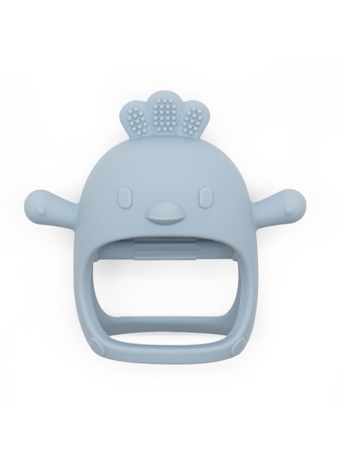 Mini Treasures BPA Free Silicone Baby Teething Toys| Baby Hand Teether Mitten for Sucking Needs| Baby Chew Toys Hand Pacifier for Soothing Teething Pain Relief - Blue - Image 1